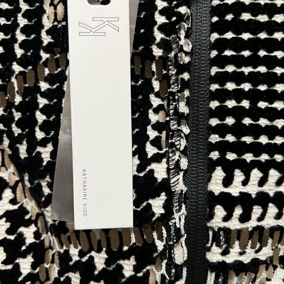 Katharine Kidd Tweed And Faux Fur Black Crop Top - Picture 4 of 4